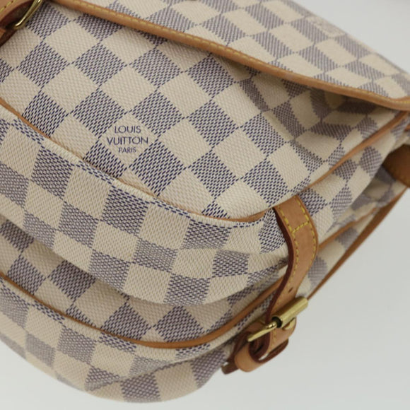 LOUIS VUITTON Damier Azur Saumur 30 Shoulder Bag SPO N48202 LV Auth 32766AV