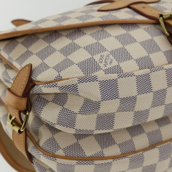 LOUIS VUITTON Damier Azur Saumur 30 Shoulder Bag SPO N48202 LV Auth 32766AV