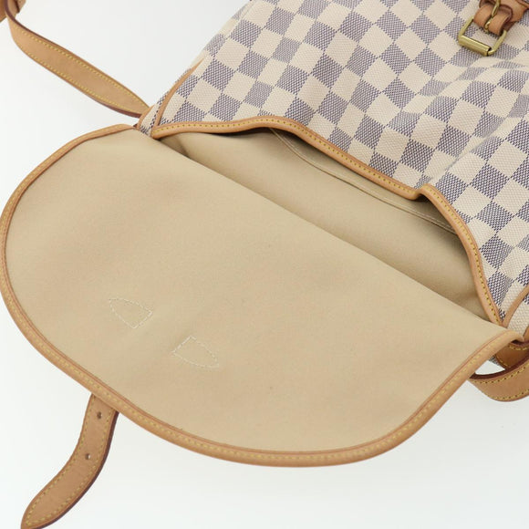 LOUIS VUITTON Damier Azur Saumur 30 Shoulder Bag SPO N48202 LV Auth 32766SAV