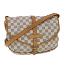 LOUIS VUITTON Damier Azur Saumur 30 Shoulder Bag SPO N48202 LV Auth 32766AV-1