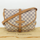 LOUIS VUITTON Damier Azur Saumur 30 Shoulder Bag SPO N48202 LV Auth 32766AV-12