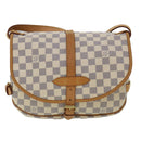 LOUIS VUITTON Damier Azur Saumur 30 Shoulder Bag SPO N48202 LV Auth 32766SAV-2