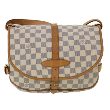 LOUIS VUITTON Damier Azur Saumur 30 Shoulder Bag SPO N48202 LV Auth 32766AV - 0