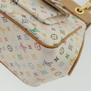 LOUIS VUITTON Monogram Multicolor Abelia Hand Bag Satin White M92936 LV 32798SV-14