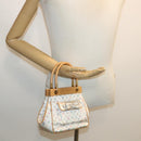 LOUIS VUITTON Monogram Multicolor Abelia Hand Bag Satin White M92936 LV 32798SV-23