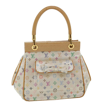 LOUIS VUITTON Monogram Multicolor Abelia Hand Bag Satin White M92936 LV 32798SV