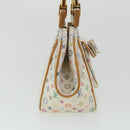 LOUIS VUITTON Monogram Multicolor Abelia Hand Bag Satin White M92936 LV 32798SV-4