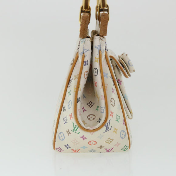 LOUIS VUITTON Monogram Multicolor Abelia Hand Bag Satin White M92936 LV 32798SV