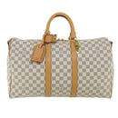LOUIS VUITTON Damier Azur Keepall Bandouliere 45 Boston Bag N48223 Auth 32852SV-13