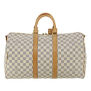 LOUIS VUITTON Damier Azur Keepall Bandouliere 45 Boston Bag N48223 Auth 32852SV-2