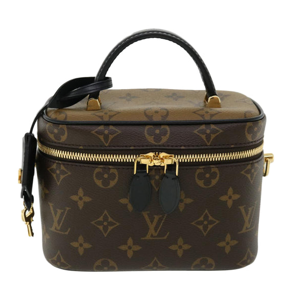 LOUIS VUITTON Monogram Reverse Vanity NVPM Hand Bag 2way M45165 LV Auth 33160S