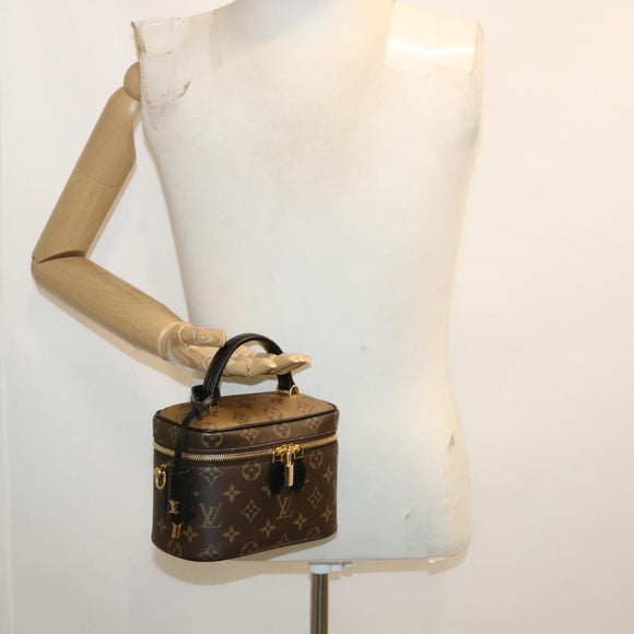 LOUIS VUITTON Monogram Reverse Vanity NVPM Hand Bag 2way M45165 LV Auth 33160S