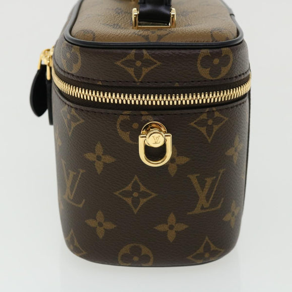 LOUIS VUITTON Monogram Reverse Vanity NVPM Hand Bag 2way M45165 LV Auth 33160S