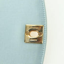CHANEL Diana Matelasse Shoulder Bag Satin Light Blue CC Auth 33325A-21