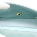 CHANEL Diana Matelasse Shoulder Bag Satin Light Blue CC Auth 33325AV-10