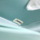 CHANEL Diana Matelasse Shoulder Bag Satin Light Blue CC Auth 33325AV-11