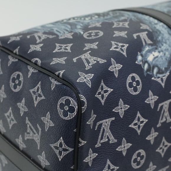 LOUIS VUITTON Monogram savanna Keepall Bandouliere 45 Boston M54129 Auth 33473S