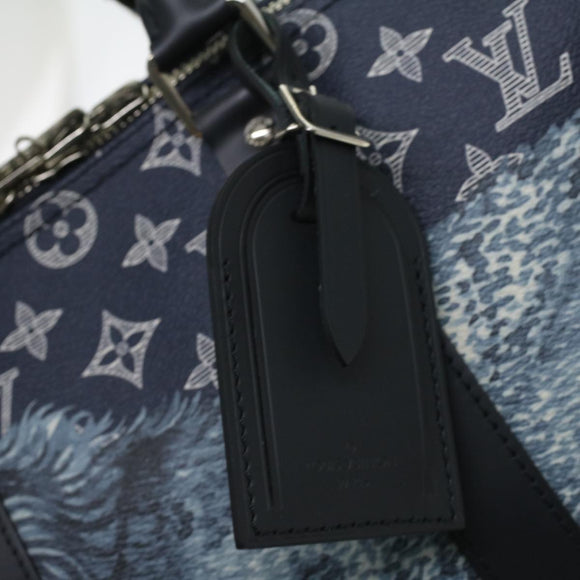 LOUIS VUITTON Monogram savanna Keepall Bandouliere 45 Boston M54129 Auth 33473S