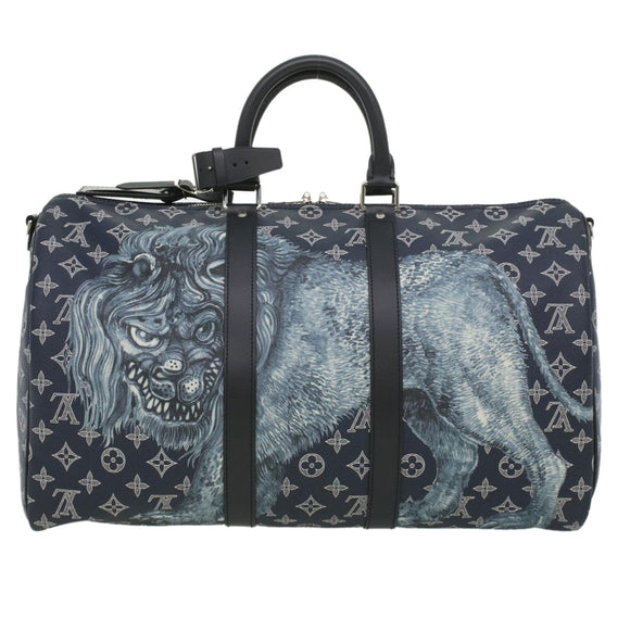 LOUIS VUITTON Monogram savanna Keepall Bandouliere 45 Boston M54129 Auth 33473S