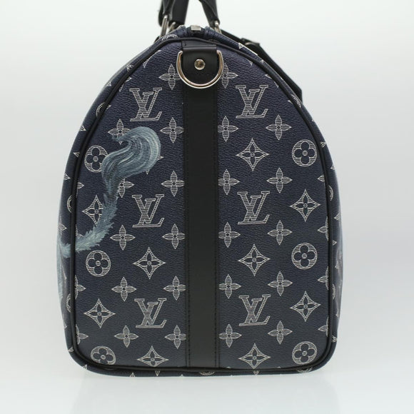 LOUIS VUITTON Monogram savanna Keepall Bandouliere 45 Boston M54129 Auth 33473S