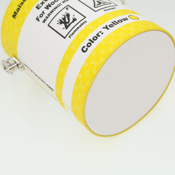 LOUIS VUITTON Monogram Painted Can Hand Bag PVC 2way Yellow M81593 Auth 34199S