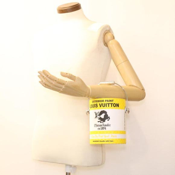 LOUIS VUITTON Monogram Painted Can Hand Bag PVC 2way Yellow M81593 Auth 34199S