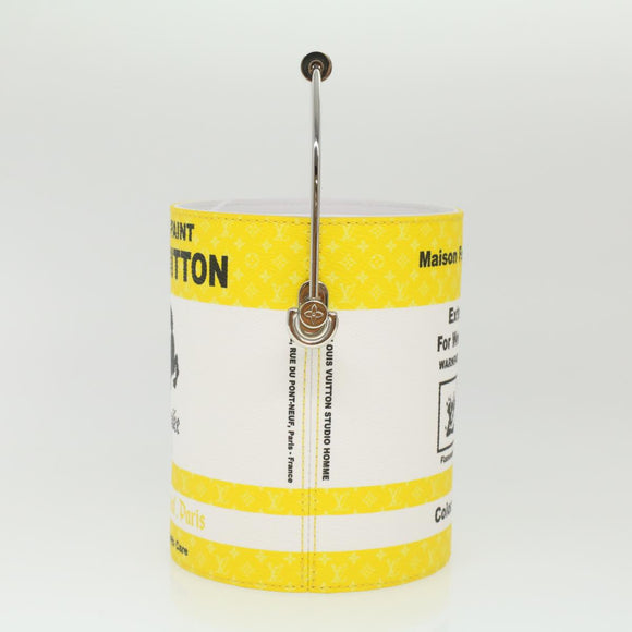 LOUIS VUITTON Monogram Painted Can Hand Bag PVC 2way Yellow M81593 Auth 34199S