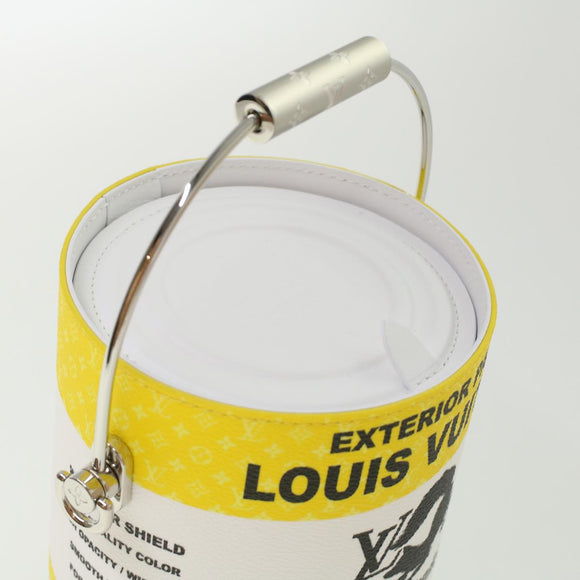 LOUIS VUITTON Monogram Painted Can Hand Bag PVC 2way Yellow M81593 Auth 34199S