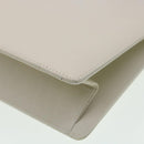 Salvatore Ferragamo Gancini Hand Bag Leather White Gold Tone Auth 34202AV-17