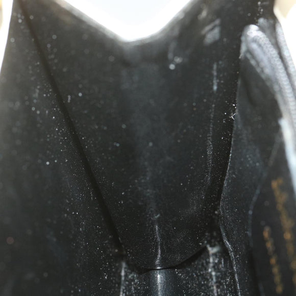 Salvatore Ferragamo Gancini Hand Bag Leather White Gold Tone Auth 34202AV