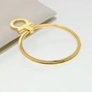 Salvatore Ferragamo Gancini Hand Bag Leather White Gold Tone Auth 34202AV-7