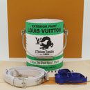 LOUIS VUITTON Monogram Painted Can Hand Bag PVC 2way Green M81592 Auth 34203SM-12