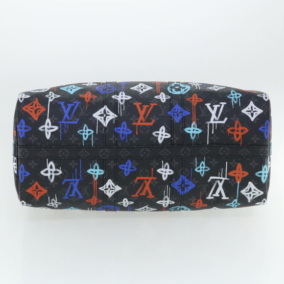 LOUIS VUITTON Monogram Eclipse Keepall Bandouliere 50 Boston M21384 Auth 34215S