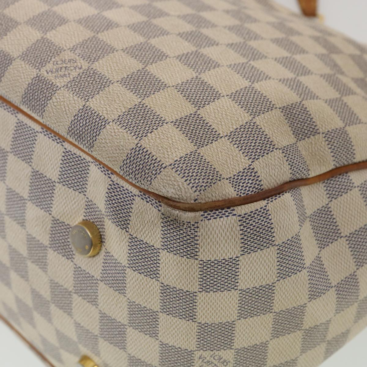 LOUIS VUITTON Damier Azur Figueri GM Tote Bag N41175 LV Auth 35691