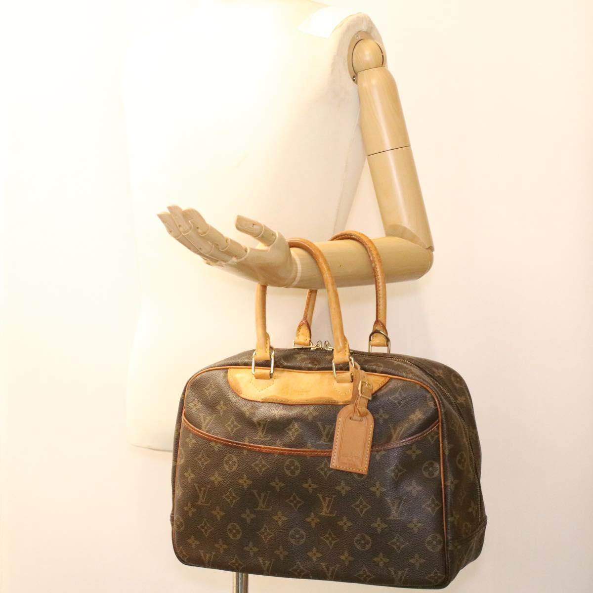 LOUIS VUITTON Monogram Deauville Hand Bag M47270 LV Auth 35806