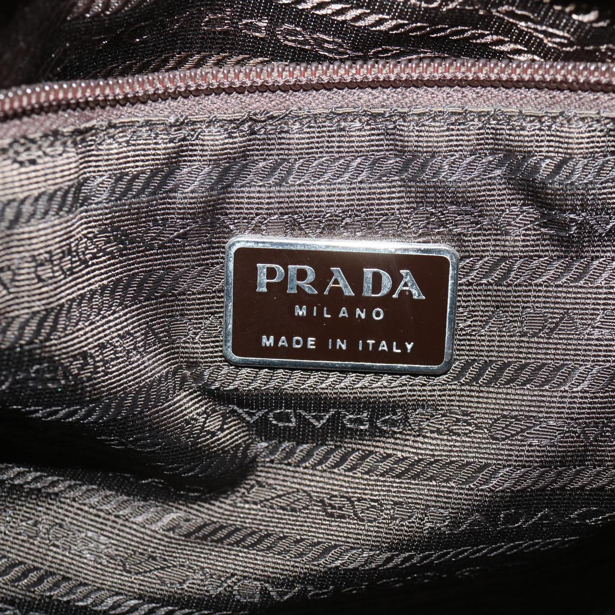 PRADA Tote Bag Nylon Brown Auth 36332