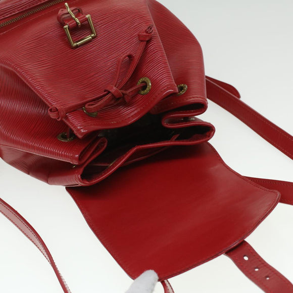 LOUIS VUITTON Epi Montsouris MM Backpack Monaco 700th Red LV Auth 36931SAV