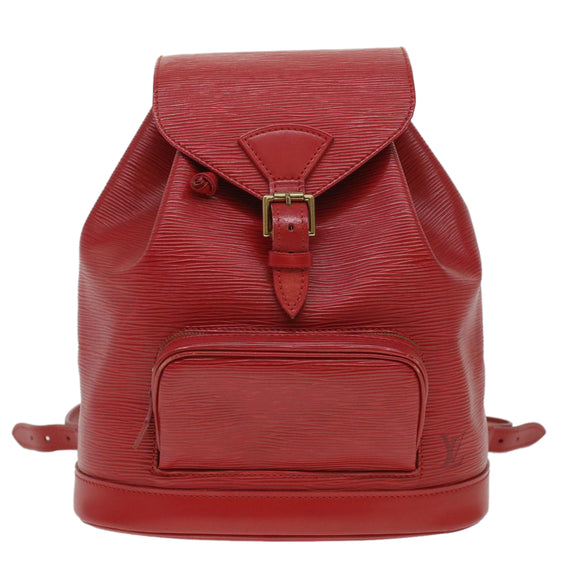 LOUIS VUITTON Epi Montsouris MM Backpack Monaco 700th Red LV Auth 36931SAV