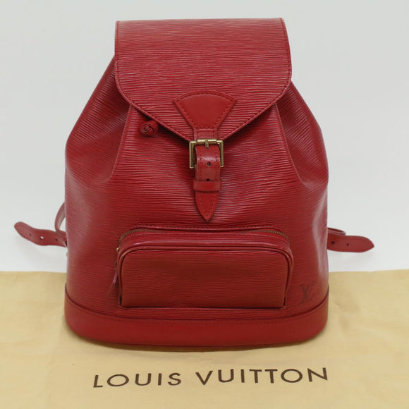 LOUIS VUITTON Epi Montsouris MM Backpack Monaco 700th Red LV Auth 36931V