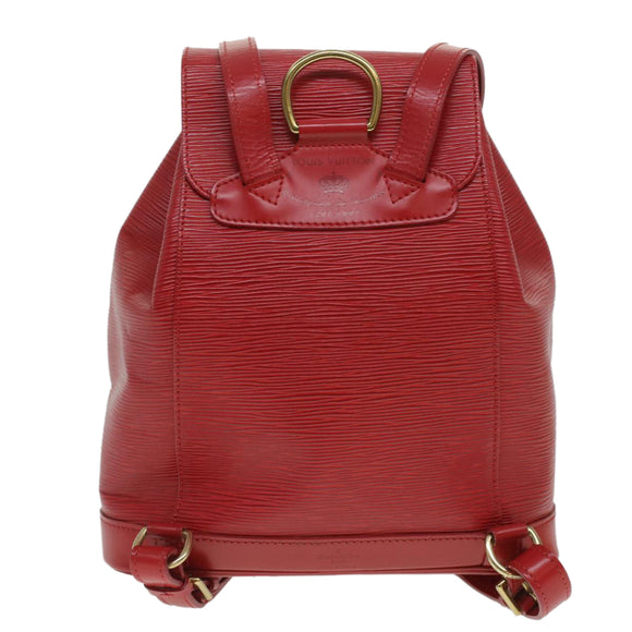 LOUIS VUITTON Epi Montsouris MM Backpack Monaco 700th Red LV Auth 36931SAV