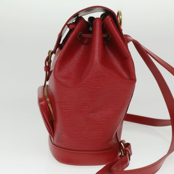 LOUIS VUITTON Epi Montsouris MM Backpack Monaco 700th Red LV Auth 36931V