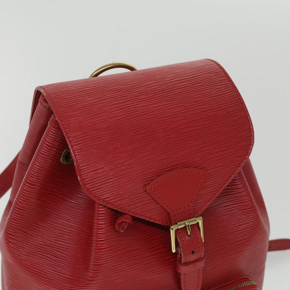 LOUIS VUITTON Epi Montsouris MM Backpack Monaco 700th Red LV Auth 36931SAV
