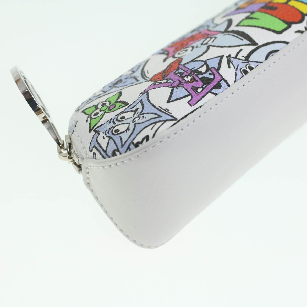 LOUIS VUITTON Monogram Comic Trousse Elizabeth Pen Case White GI0874 Auth 36985A