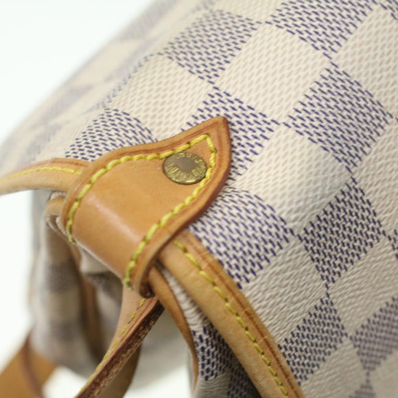 LOUIS VUITTON Damier Azur Saumur 30 Shoulder Bag N48202 LV Auth 37002V
