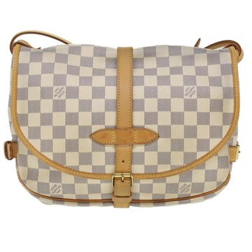 LOUIS VUITTON Damier Azur Saumur 30 Shoulder Bag N48202 LV Auth 37002V - 0