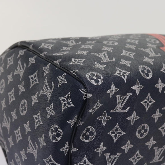 LOUIS VUITTON Monogram Ink Keepall Bandouliere 50 Bag Navy M43684 LV Auth 37879SM