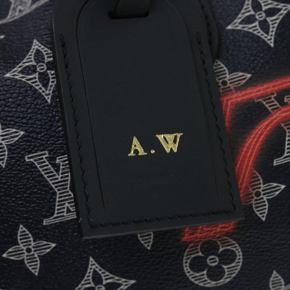 LOUIS VUITTON Monogram Ink Keepall Bandouliere 50 Bag Navy M43684 LV Auth 37879SM