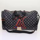 LOUIS VUITTON Monogram Ink Keepall Bandouliere 50 Bag Navy M43684 LV Auth 37879SM-12