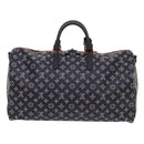 LOUIS VUITTON Monogram Ink Keepall Bandouliere 50 Bag Navy M43684 LV Auth 37879SM-2