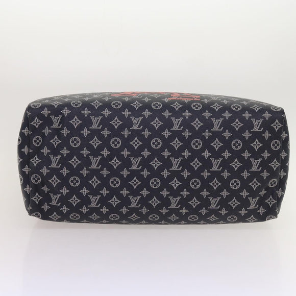 LOUIS VUITTON Monogram Ink Keepall Bandouliere 50 Bag Navy M43684 LV Auth 37879SM